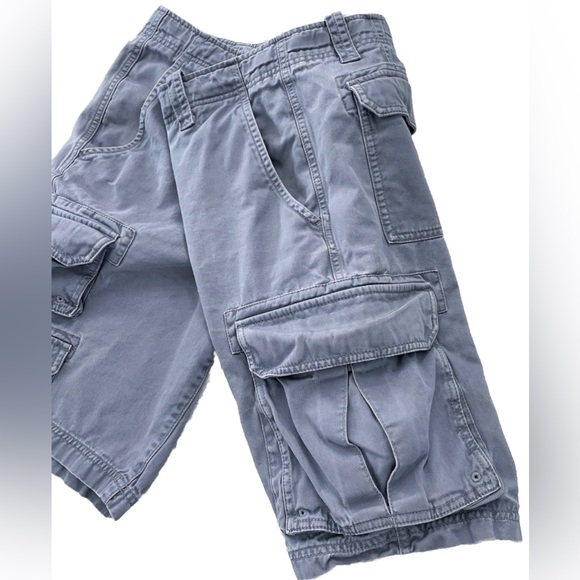 Eddie Bauer Mens 33 Cargo Shorts Gray 10” Work Shorts 100% Cotton - Picture 3 of 7